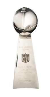 Jamal Lewis Personal Baltimore Ravens Super Bowl XXXV Vince Lombardi Trophy (Lewis LOA)